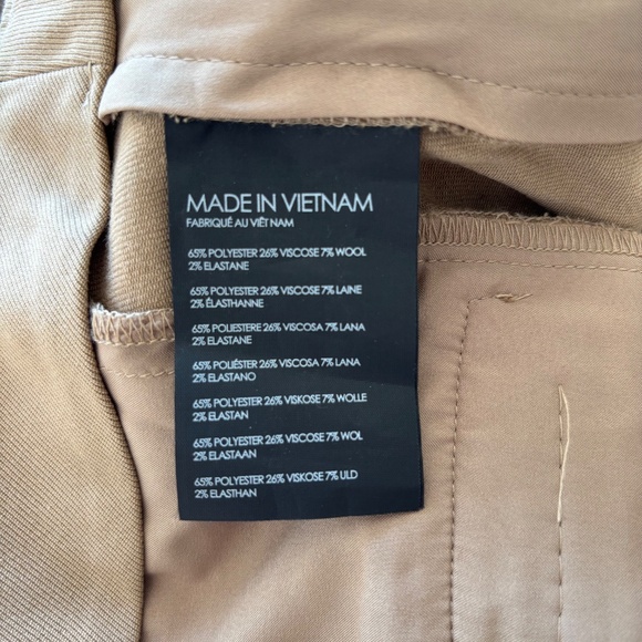 Club Monaco Tan High-Waist Belted Trousers - Picture 11 of 16